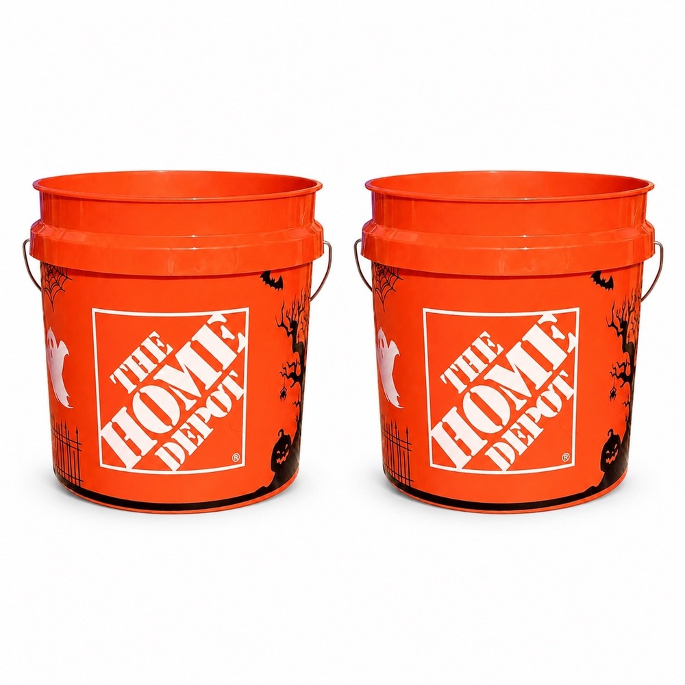 Home Depot 2026 Halloween Bucket 2 Gallon Limited Design Trick or Treat 2 Pack